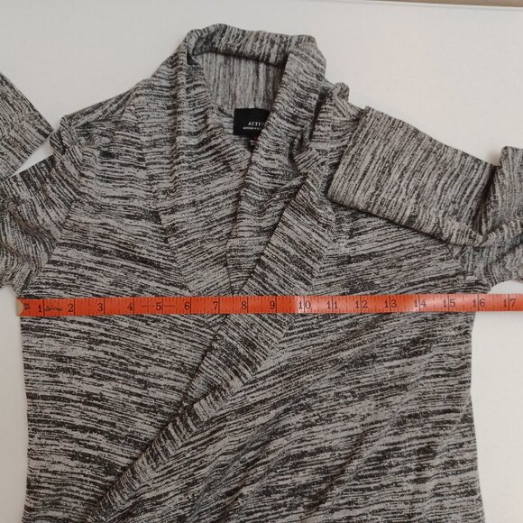 Women's Active Los Angeles Grey/Black Open Front Cardigan in Size Medium - Picture 7 of 7